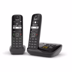 Gigaset AS690A Duo Téléphone analog/dect Noir