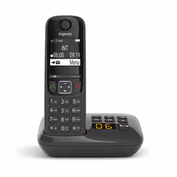 Gigaset AS690A Téléphone analog/dect Identification de l'appelant Noir