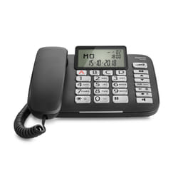 Gigaset DL580 téléphone Téléphone analogique Identification de l'appelant Noir