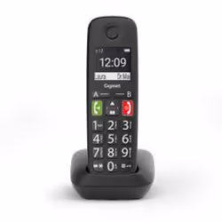 Gigaset E290, Téléphone analog/dect, Combiné sans fil, Haut-parleur, 150 entrées, Identification de l'appelant, Noir
