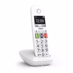 Gigaset E290, Téléphone analog/dect, Haut-parleur, 150 entrées, Identification de l'appelant, Blanc