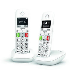 Gigaset E290 Duo Téléphone analog/dect Identification de l'appelant Blanc