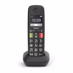 Gigaset E290 Téléphone analog/dect Identification de l'appelant Noir - Vue supplémentaire 5