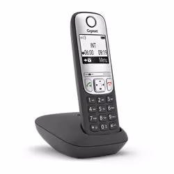 Gigaset A690, Téléphone analogique, Combiné sans fil, Haut-parleur, 100 entrées, Noir, Argent