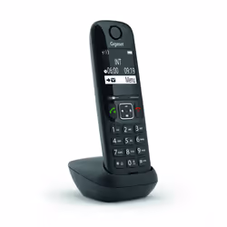 Gigaset AS690HX, Téléphone analog/dect, Combiné sans fil, Haut-parleur, 150 entrées, Identification de l'appelant, Noir