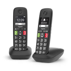 Gigaset E290 Duo Téléphone analog/dect Identification de l'appelant Noir