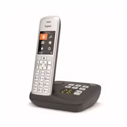 Gigaset CE 575 A, Téléphone analog/dect, Combiné sans fil, Haut-parleur, 200 entrées, Identification de l'appelant, Noir, Arg ...