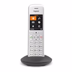 Gigaset CE575HX, Téléphone DECT, Combiné sans fil, Haut-parleur, 200 entrées, Identification de l'appelant, Argent