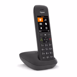 Gigaset C575, Téléphone analog/dect, Combiné sans fil, Haut-parleur, 200 entrées, Identification de l'appelant, Noir