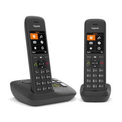 Gigaset C575A Duo Téléphone analog/dect Identification de l'appelant Noir