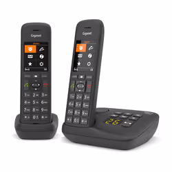 Gigaset C575A Duo Téléphone analog/dect Identification de l'appelant Noir