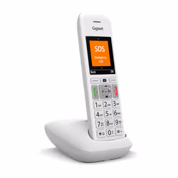 Gigaset E390, Téléphone analog/dect, Combiné sans fil, Haut-parleur, 200 entrées, Identification de l'appelant, Blanc
