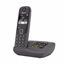 Gigaset AE690A, Téléphone analog/dect, Combiné sans fil, Haut-parleur, 100 entrées, Identification de l'appelant, Anthracite