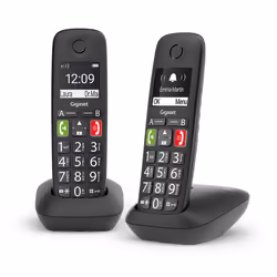 Gigaset E290 Duo Téléphone analog/dect Identification de l'appelant Noir