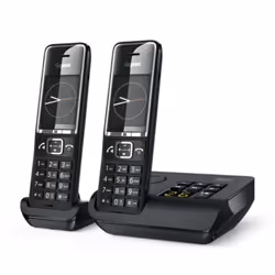 Gigaset COMFORT 550A, Téléphone analog/dect, Combiné filaire, Haut-parleur, 200 entrées, Identification de l'appelant, Noir
