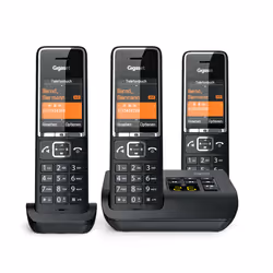 Gigaset COMFORT 550A Téléphone analogique Identification de l'appelant Noir - Vue supplémentaire 3