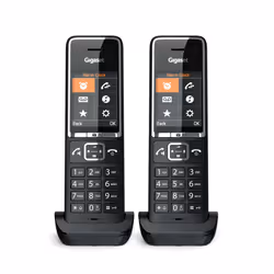 Gigaset COMFORT 550HX, Téléphone analog/dect, Combiné sans fil, Haut-parleur, 200 entrées, Identification de l'appelant, Noir