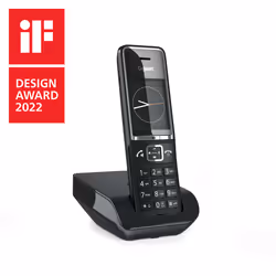 Gigaset COMFORT 550, Téléphone analog/dect, Combiné sans fil, Haut-parleur, 200 entrées, Identification de l'appelant, Noir
