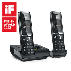 Gigaset COMFORT 550A duo Téléphone analog/dect Identification de l'appelant Noir