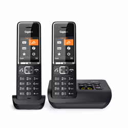 Gigaset COMFORT 550A duo Téléphone analog/dect Identification de l'appelant Noir