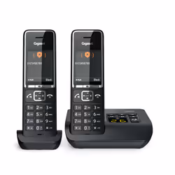 Gigaset COMFORT 550A duo Téléphone analog/dect Identification de l'appelant Noir - Vue supplémentaire 7