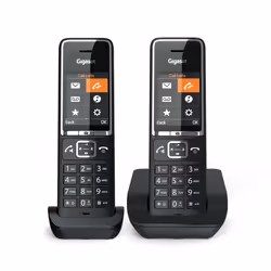 Gigaset COMFORT 550 duo, Téléphone analogique, Combiné sans fil, Haut-parleur, 200 entrées, Identification de l'appelant, Noi ...