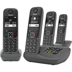 Téléphone sans fil DECT - GIGASET - A695A - 4 combinés - Répondeur intégré - Écran haut contraste