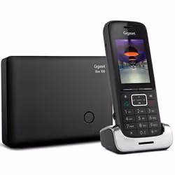 Gigaset Premium 300, Téléphone DECT, Combiné sans fil, Haut-parleur, 500 entrées, Identification de l'appelant, Noir, Argent