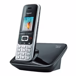 Gigaset Premium 100, Téléphone DECT, Combiné sans fil, Haut-parleur, 500 entrées, Identification de l'appelant, Noir, Argent