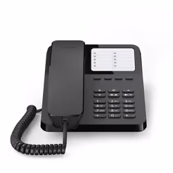 Gigaset DESK 400, Téléphone analogique, Combiné filaire, 10 entrées, Noir
