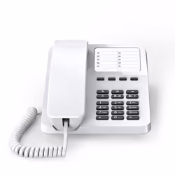 Gigaset DESK 400, Téléphone analogique, Combiné filaire, 10 entrées, Blanc