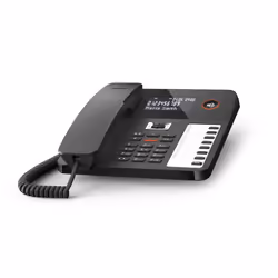Gigaset DESK 800A, Téléphone DECT, Combiné filaire, Haut-parleur, 200 entrées, Noir