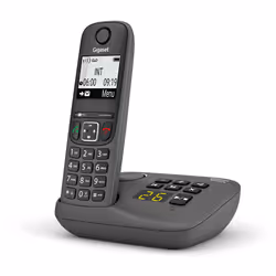 Gigaset AS490A Téléphone analog/dect Identification de l'appelant Noir - Vue supplémentaire 2