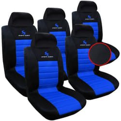 Woltu - 5 x Housse de siège Noir Bleu, Auto Housse de Voiture Universelle, AS7256-5