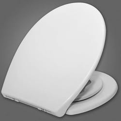 Woltu - Couvercle de wc en plastique, Abattant de toilettes softclose avec siège enfant intégré, fixation rapide, antibactériennes, Blanc