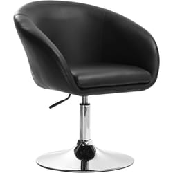 Woltu - Tabouret de bar en similicuir Fauteuil de bar, tabouret rotatif, hauteur réglable, Noir