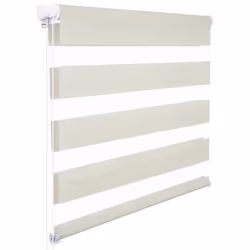 WOLTU Double Store EnrouleurDirectement sans perçage Réglage de rideau latéraltranslucide45x150cmAspect Bois Hêtre