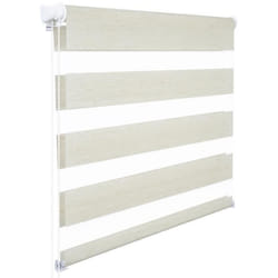 WOLTU Double Store EnrouleurDirectement sans perçage Réglage de rideau latéraltranslucide45x150cmAspect Bois Hêtre