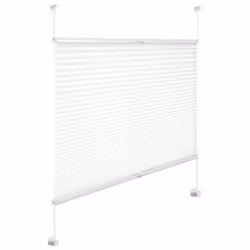 WOLTU Store plissé pour Fenêtre ou Porte en 100% polyester Installation rapide et directement sans perçage 70x130cm Blanc