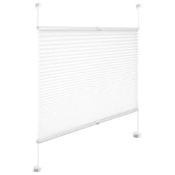 Store plissé pour Fenêtre - WOLTU - Installation rapide et sans perçage - 95x130cm - Blanc