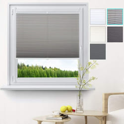 Woltu - Store plissé sans perçage pour fenêtre ou Porte, 45x130cm, Gris
