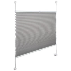 Store plissé pour Fenêtre ou Porte - WOLTU - 70x130cm - Installation rapide et sans perçage - Gris