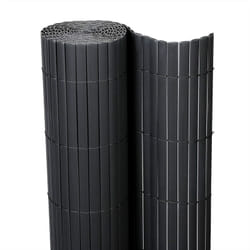 Woltu - Canisse pvc 400x120cm pour jardin balcon terrasse, Balcon clôture brise-vent, Stores Balcon, Brise vue, Gris