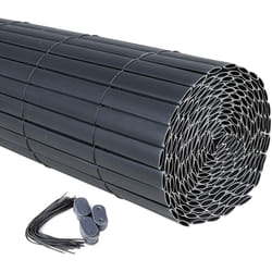 Woltu - Canisse pvc 500x100cm pour jardin balcon terrasse, Balcon clôture brise-vent, Stores Balcon, Brise vue, Gris