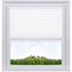 WOLTU Store plissé opaque Installation rapide et directement sans perçage Store pour Fenêtre en 100% polyester 80x130cm Blanc