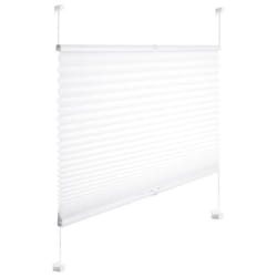 WOLTU Store plissé opaque Installation rapide et directement sans perçage Store pour Fenêtre en 100% polyester 105x130cm Blanc