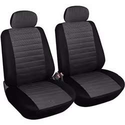 WOLTU Housse de siège Noir Gris Universelle Fait de Polyester2 pièces 7231-2