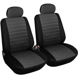 WOLTU Housse de siège Noir Gris Universelle Fait de Polyester2 pièces 7231-2