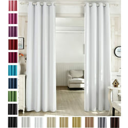 Woltu - 1 pièce Rideau occultant en Polyester, Rideau Opaque Suspension à œillets, 135x175cm, Blanc, VH5867ws