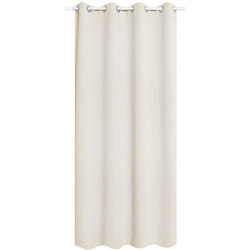 Woltu - 1 pièce Rideau occultant en Polyester, Rideau Opaque Suspension à œillets, 135x175cm, Crème, VH5867cm